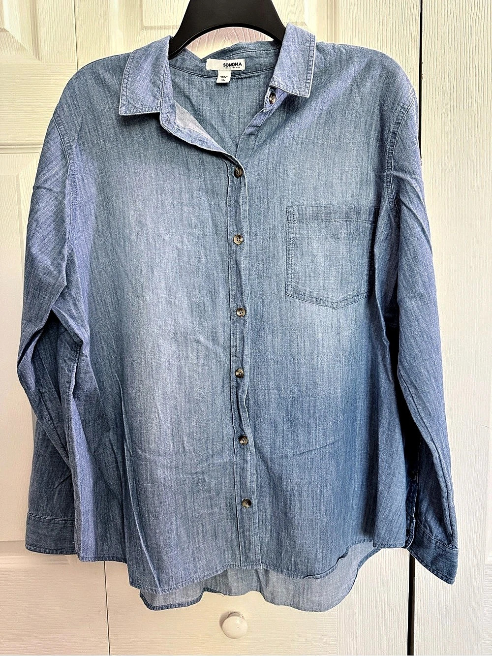 SONOMA Button Down Shirt in Blue Size XL